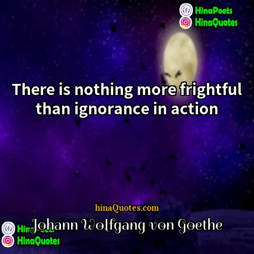 Johann Wolfgang von Goethe Quotes | There is nothing more frightful than ignorance
